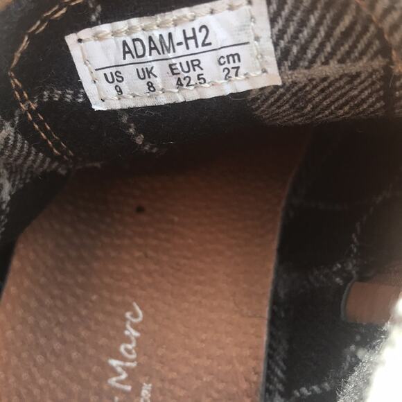 Bruno Marc Plaid Lined Lace Up Suede Boots Tan Men's Size 9 - Picture 9 of 10